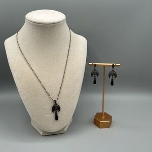 Art deco necklace and earring set